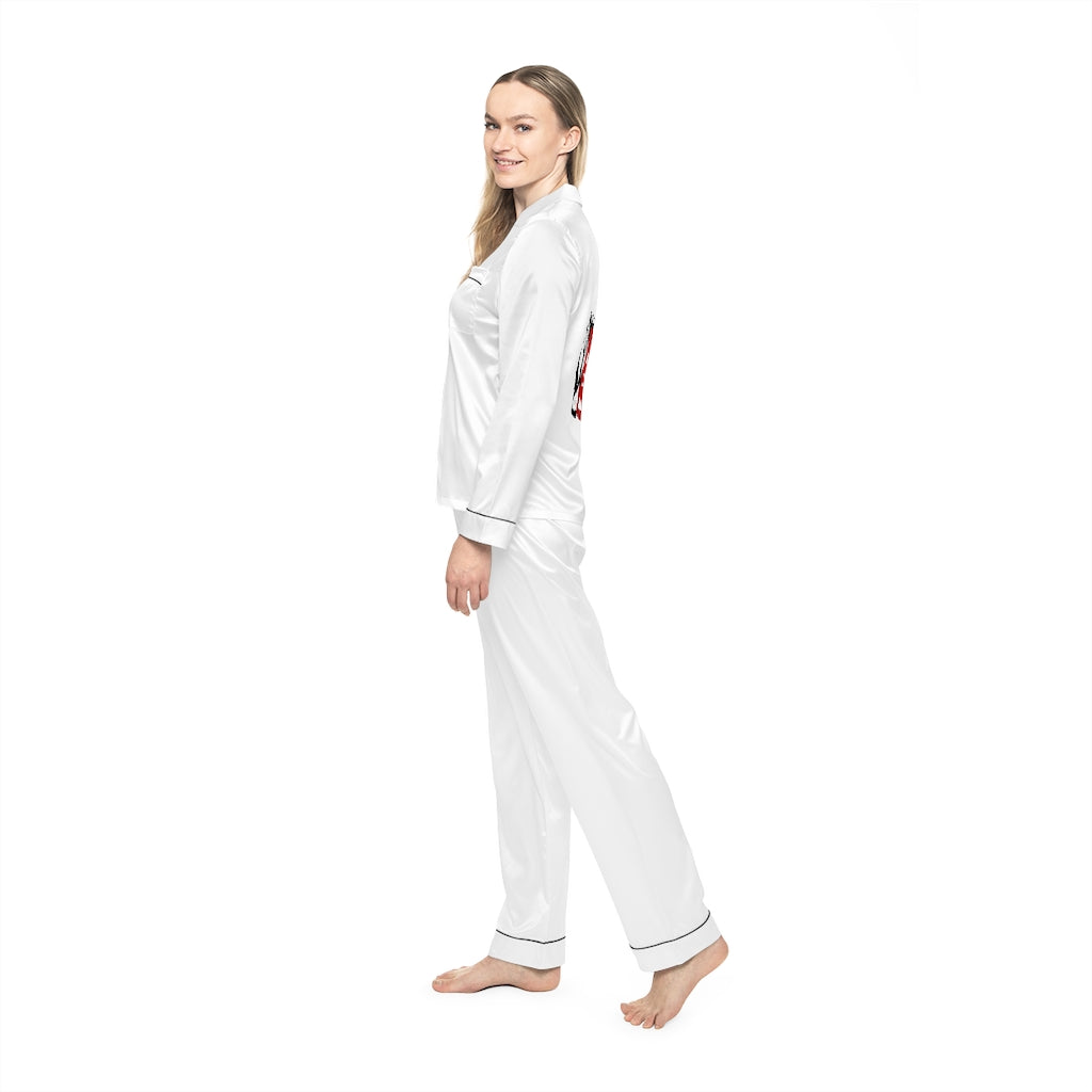 Women's Satin Pajamas (AOP)